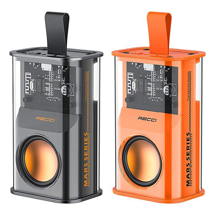 RECCI RSK-W30 Transparent Wireless Speaker with RGB Light RECCI RSK-W30 Transparent Wireless Speaker with RGB Light